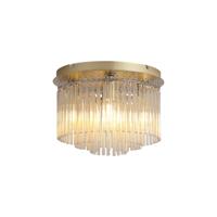 Plafondlamp Swizzle 5Lt, Gold Metal with Champagne Rods