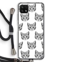 Kitten: Samsung Galaxy A22 5G Transparant Hoesje met koord