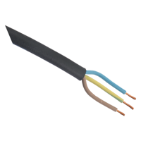 Rubber Kabel | Glad | 3X1.0 | Zwart | 10M - 03.006.95