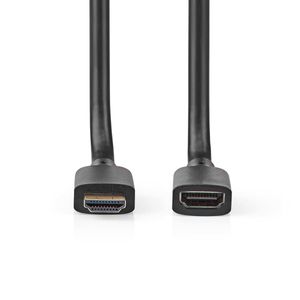 Nedis Ultra High Speed HDMI-Kabel | HDMI Connector | HDMI Female | 8K@60Hz | 48 Gbps | 2.00 m | Rond | 7.9 mm | Zwart | Envelop - CVGP35090BK20