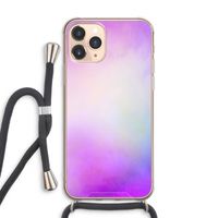 Clouds pastel: iPhone 11 Pro Max Transparant Hoesje met koord