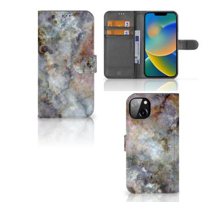 iPhone 14 Plus | Bookcase | Marmer Grijs