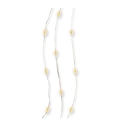 Draadverlichting zilverdraad 20 warm witte lampjes - 95 cm