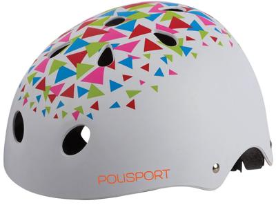 Polisport urban radical fietshelm s 53-55cm triangles wit/goudanje