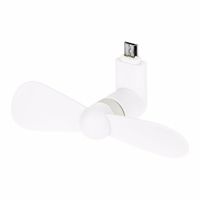 Micro-usb telefoon ventilator wit 15 cm - thumbnail