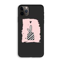 Zwart-wit cactus: iPhone 11 Pro Max Biologisch afbreekbaar hoesje
