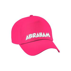 Cadeau pet/cap voor heren - Abraham - roze - vijftig/50 jaar - verjaardag