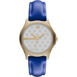 Horlogeband Armani Exchange AX5225 Leder Blauw 18mm
