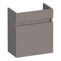 Brauer Joy Wavy Fonteinkast - 40 cm - met 1 Deur Greeploos Linksdraaiend - Mat Taupe