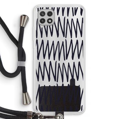 Marrakech Zigzag: Samsung Galaxy A22 4G Transparant Hoesje met koord