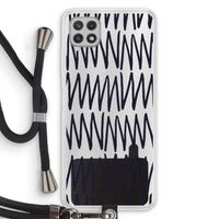Marrakech Zigzag: Samsung Galaxy A22 4G Transparant Hoesje met koord