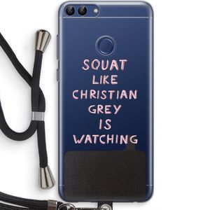 Christian Grey: Huawei P Smart (2018) Transparant Hoesje met koord