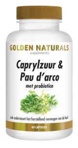 Golden Naturals Caprylzuur & Pau d'arco met probiotica