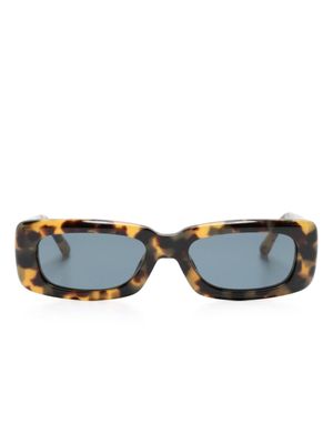The Attico lunettes de soleil rectangulaires Mini Marfa - Marron