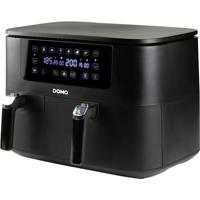 DOMO AIRFRYER DOUBLE FRY ZONE 3 + 6 L Frituurpan 9 l 2850 W 2 grillzones Zwart