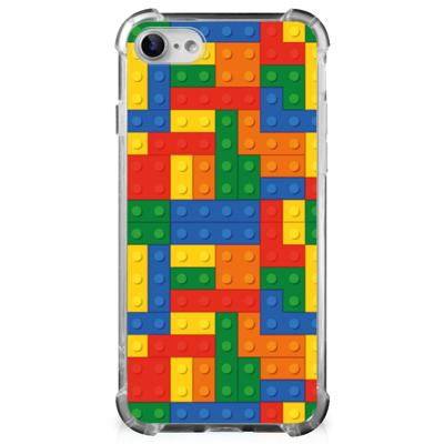 iPhone SE 2022/2020 | iPhone 8/7 Doorzichtige Silicone Hoesje Blokken iPhone SE 2022/2020 | iPhone 8/7 Doorzichtige Silicone Hoesje Blokken