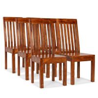 Eetkamerstoelen 6 st massief hout modern