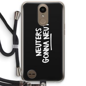 Neuters (zwart): LG K10 (2017) Transparant Hoesje met koord