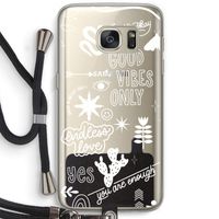 Good vibes: Samsung Galaxy S7 Transparant Hoesje met koord