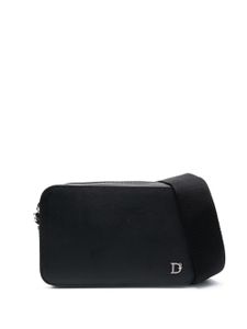DSQUARED2 sacoche en cuir à plaque logo - Noir