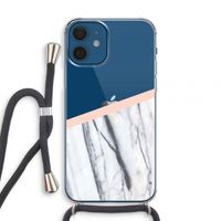 A touch of peach: iPhone 12 mini Transparant Hoesje met koord