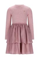 Le Chic winter jurk meisjes - roze - Simar - glitter, silky