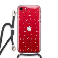 Hipster stripes: iPhone SE 2020 Transparant Hoesje met koord
