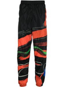 Moschino pantalon de jogging à imprimé abstrait - Noir