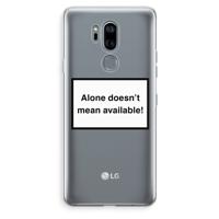 Alone: LG G7 Thinq Transparant Hoesje - thumbnail