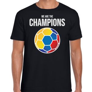 Colombia WK supporter t-shirt we are the champions met Colombiaanse voetbal zwart heren