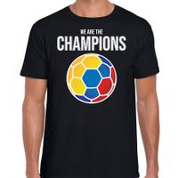 Colombia WK supporter t-shirt we are the champions met Colombiaanse voetbal zwart heren - thumbnail