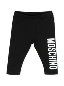 Moschino Kids logo-print stretch-cotton leggings - Noir