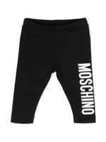 Moschino Kids legging en coton stretch à logo imprimé - Noir - thumbnail