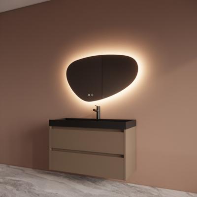Badmeubelset BWS Riga Met Lako Wastafel Zwart 100 cm Latte Boss & Wessing