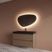 Badmeubelset BWS Riga Met Lako Wastafel Zwart 100 cm Latte Boss & Wessing