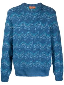 Missoni pull à motif en jacquard - Bleu