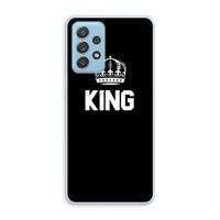 King zwart: Samsung Galaxy A73 Transparant Hoesje