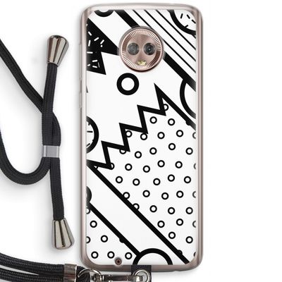 Pop Art #4: Motorola Moto G6 Transparant Hoesje met koord