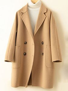 Casual Loose Solid Color Woolen Cardigan Coat