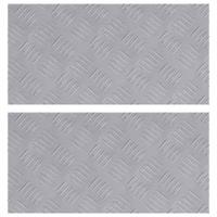 VidaXL Trap tread rechthoekig 2 pcs zilver 50 x 25 cm aluminium