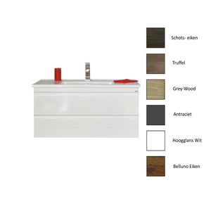 Onderkast Sanicare Q7 Twee Soft-Closing Laden 100x45 cm Belluno-Eiken Sanicare