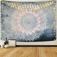 mandala bohemian wall tapestry art decor deken gordijn opknoping thuis slaapkamer woonkamer slaapzaal decoratie boho hippie psychedelische bloemen bloem lotus indische Lightinthebox