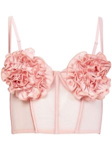 Fleur Du Mal haut bustier à appliques fleurs - Rose