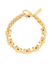 Moschino bracelet chaîne Teddy Bear - Or