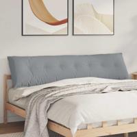 VidaXL Rugkussen lichtgrijs 200 x 19 x 50 cm stof