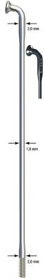 Sapim spaak 14-260l race rvs zonder nippel (100st)