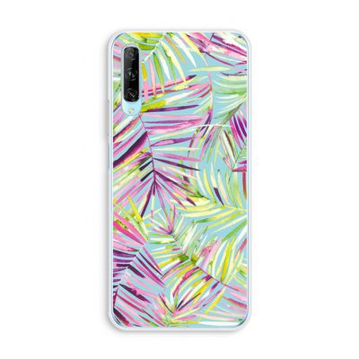 Tropical Palms Blue: Huawei P Smart Pro Transparant Hoesje