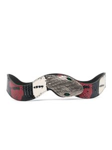 Gucci Pre-Owned ceinture à effet peau de serpent - Rouge