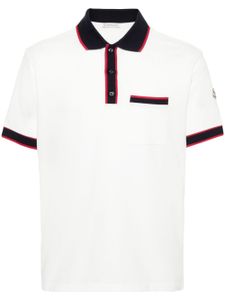 Moncler polo à logo appliqué - Blanc