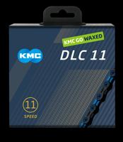 KMC ketting dlc11 black/blue 118s waxed